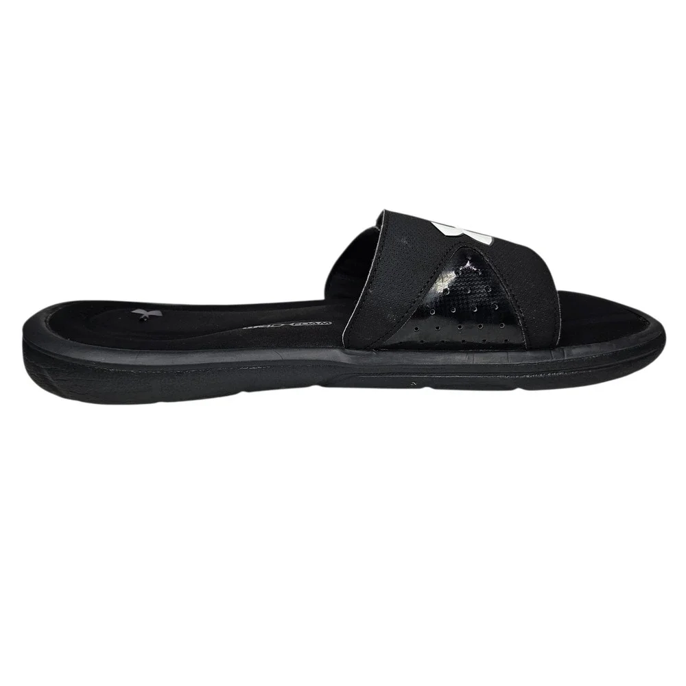 Under Armour Ignite VI Mens 13 Black Slide Sandals Athletic 3022711-001